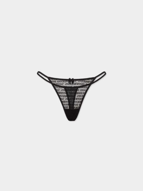 ALLOVER LOGO THONG