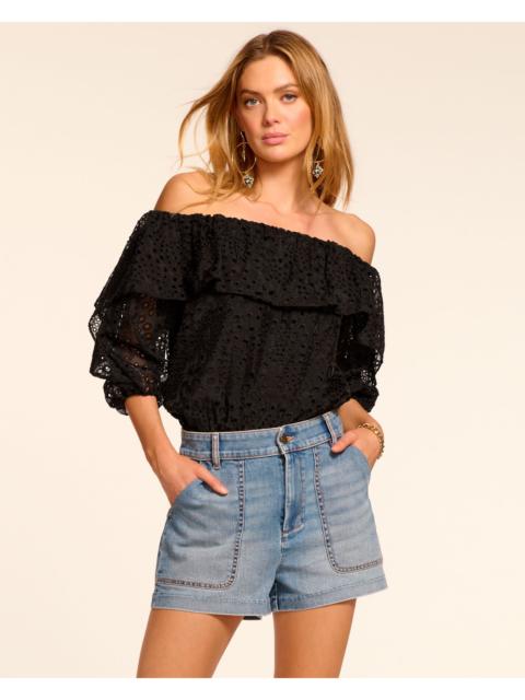 Hilary High Waisted Denim Mini Short