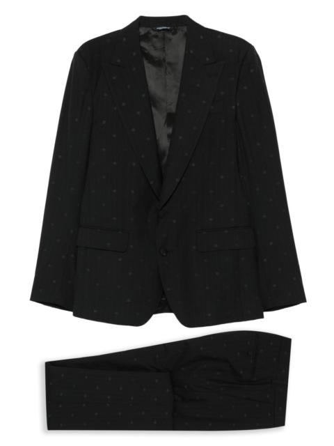 pinstripe-monogram suit