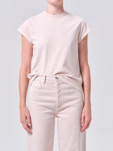 LONG LINE BRYCE CAP SLEEVE TEE IN FOUNDATION