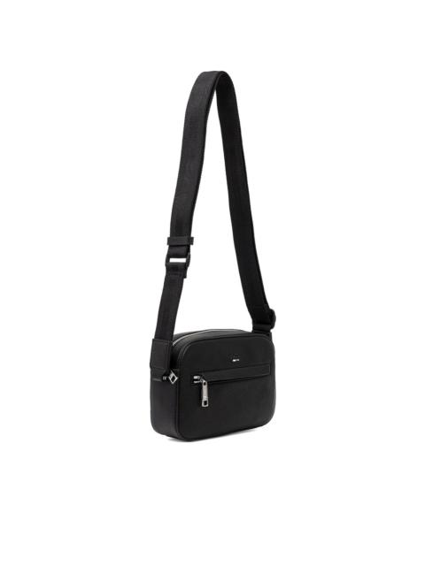 zip-fastening leather belt bag