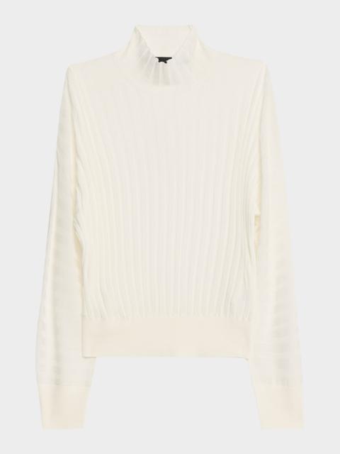 Luiza Rib-Knit Turtleneck Sweater
