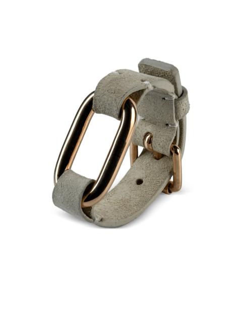 sterling silver Link Gauntlet square-detail bracelet