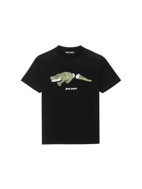 Palm Angels Crocodile Print T-shirt Black
