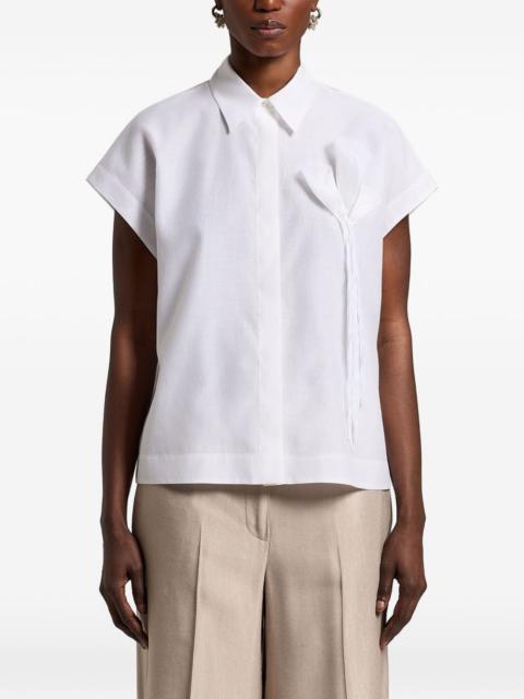 floral appliqué shirt