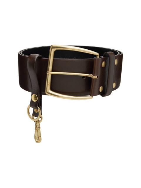 Brown Leather Wide Belt