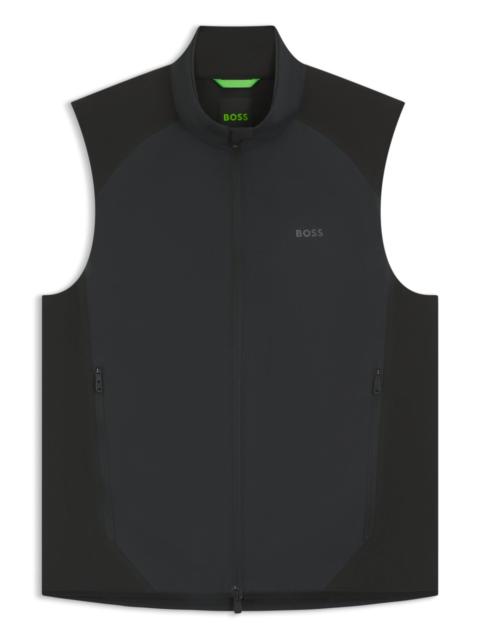 WATER-REPELLENT GOLF VEST WITH DECORATIVE REFLECTIVE DETAILS