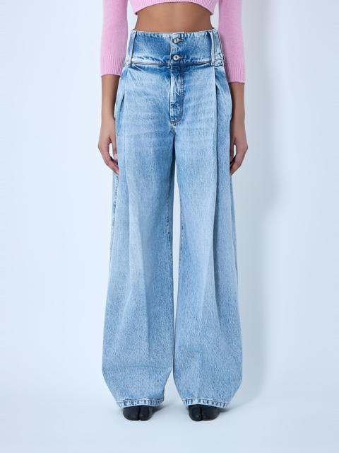 Wide-Leg Denim Trousers