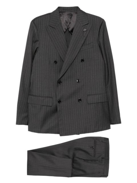 pinstripe double-breasted suit
