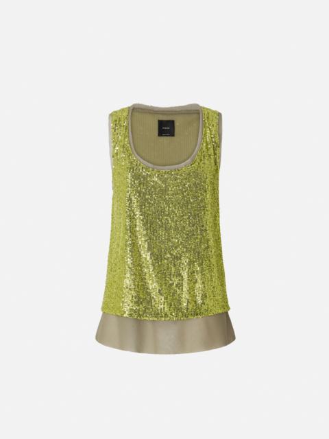 FULLY SEQUINNED VEST TOP