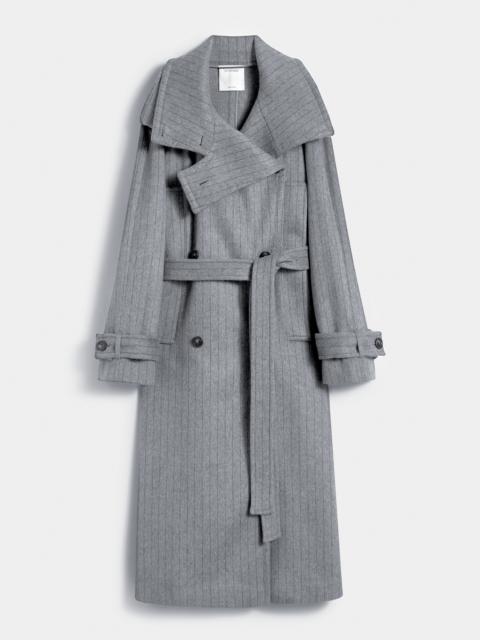 AROLD1234 Pinstriped trench coat in pure wool - RUNWAY