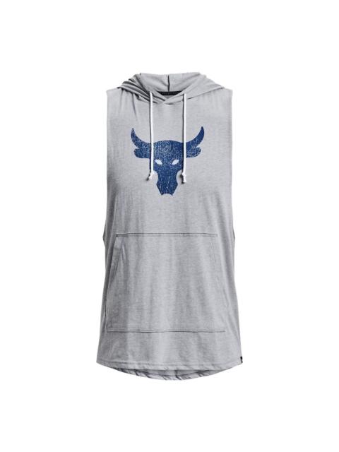 Under Armour Project Rock BSR Bull Sleeveless Hoodie 'Grey Blue' 1376939-035