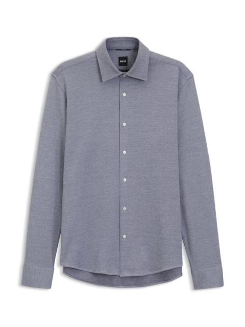 PATTERNED REGULAR-FIT SHIRT IN COTTON JERSEY