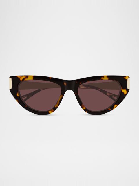 54mm Acetate & Metal Cat-Eye Sunglasses