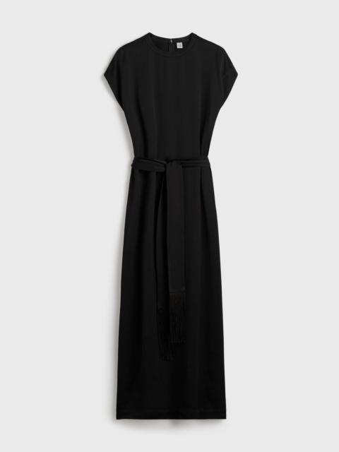 Crew satin dress black