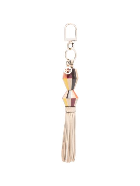 striped tassel keyring