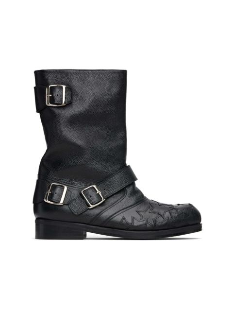 Black Star Biker Boots