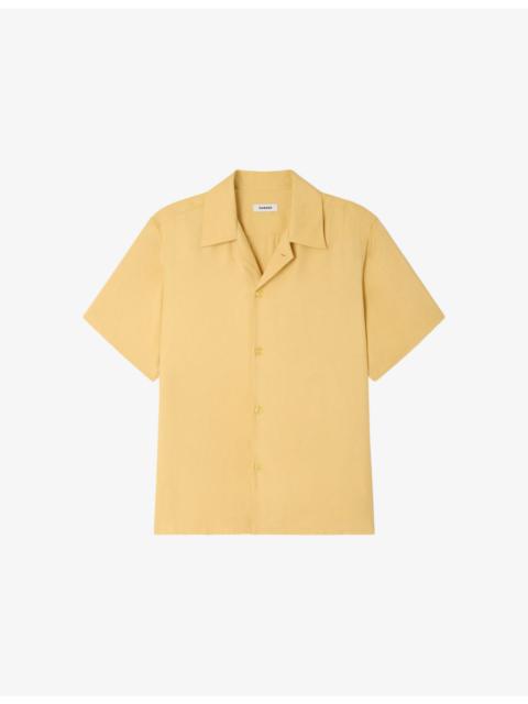 Shark-Collar Relaxed-Fit Woven Shirt