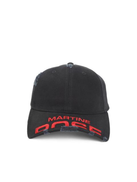 distressed logo baseball cap