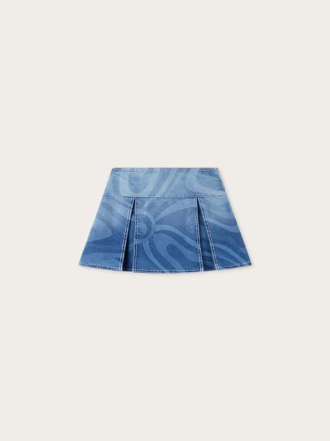 MARMO PRINT DENIM SKIRT