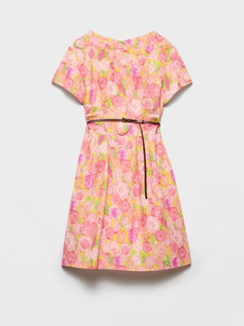 Floral print cloquet dress