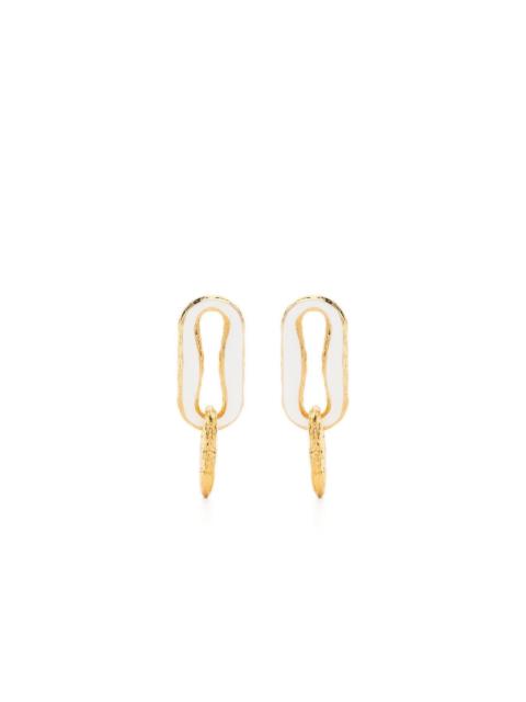 enamel drop earrings