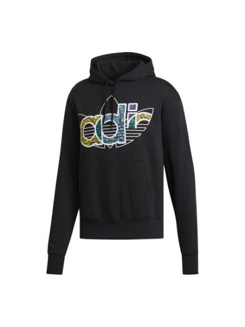 Men's adidas originals 2020 Valentine's Day Series Fleece Lined Loose Black FQ3573