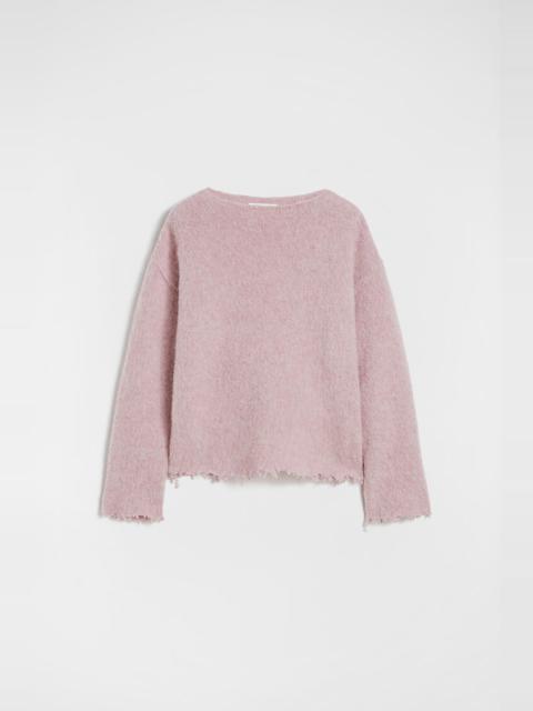 Wool Blend Boat-Neck Sweater