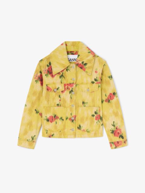 JACKET IN PRINTED DENIM