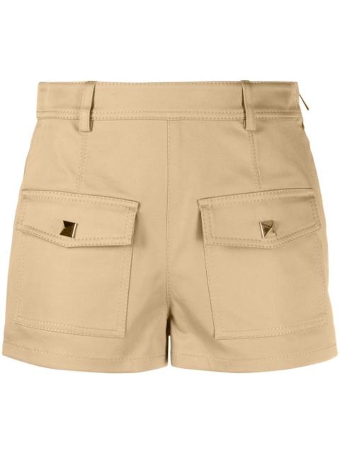 stretch-cotton low-rise shorts