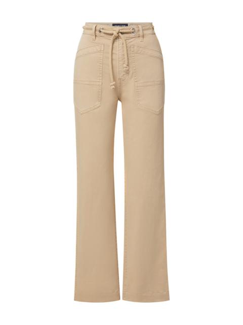 HEATHER STRAIGHT-LEG TWILL PANT