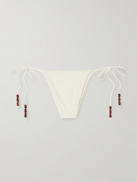 Bead-embellished Bikini Briefs