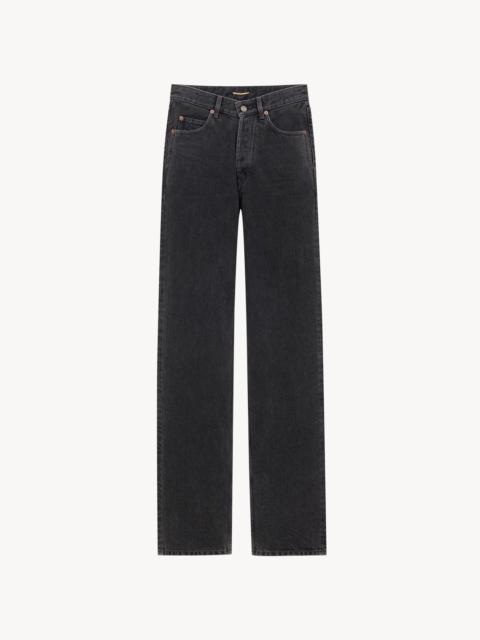 V-WAIST LONG BAGGY JEANS IN 90'S FRENCH BLACK DENIM