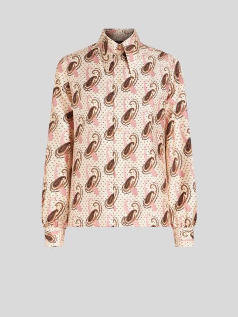 TWILL SHIRT WITH PAISLEY MOTIF