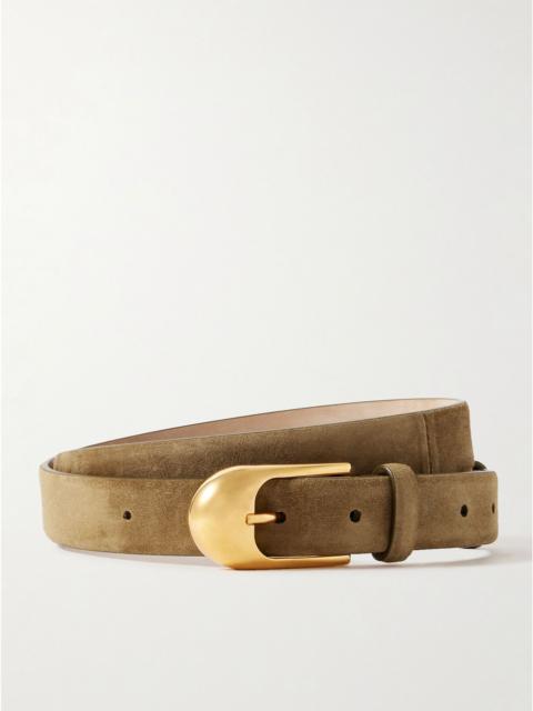 Dome suede belt Beige