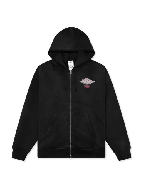 JORDAN X LEVI'S HOODIE - BLACK/PALE IVORY/GYM RED