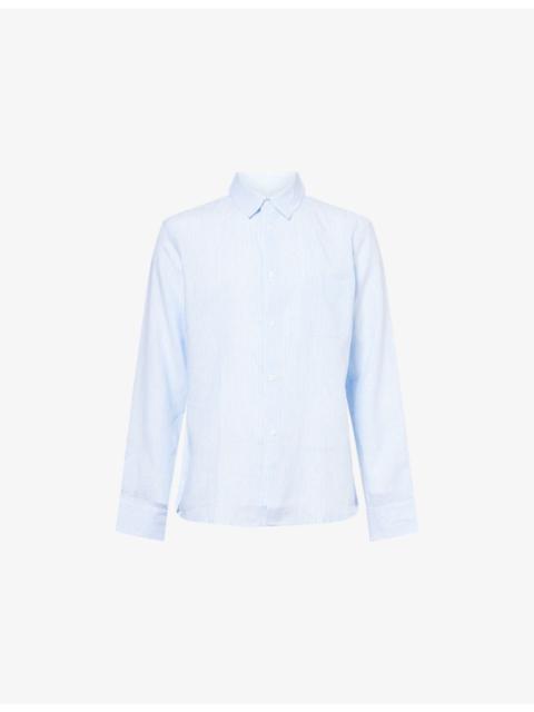 Malibu Pinstripe Linen Shirt