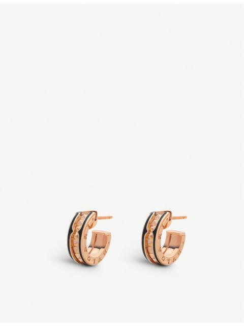 B.zero1 18ct Rose-Gold and Ceramic Hoop Earrings