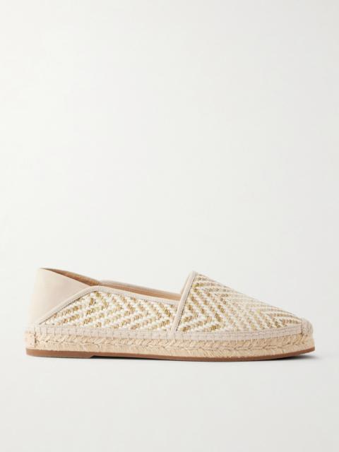 Espadra Suede-trimmed Woven Raffia Espadrilles