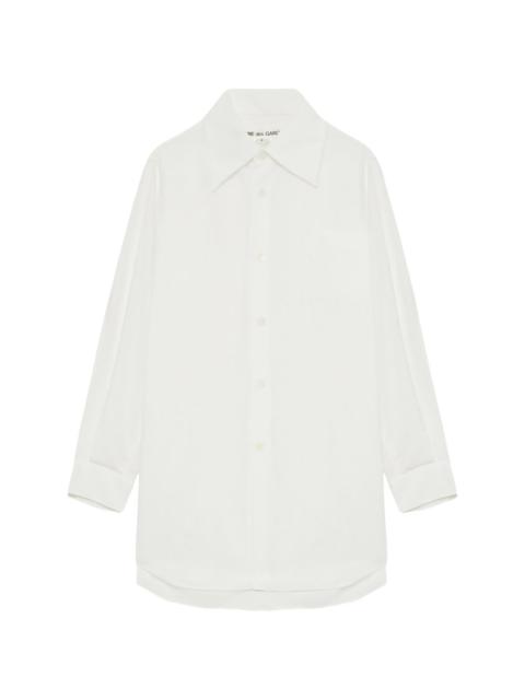 chest-pocket collared mini dress