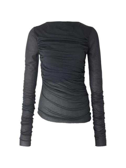 Gaia draped boat-neck sweater