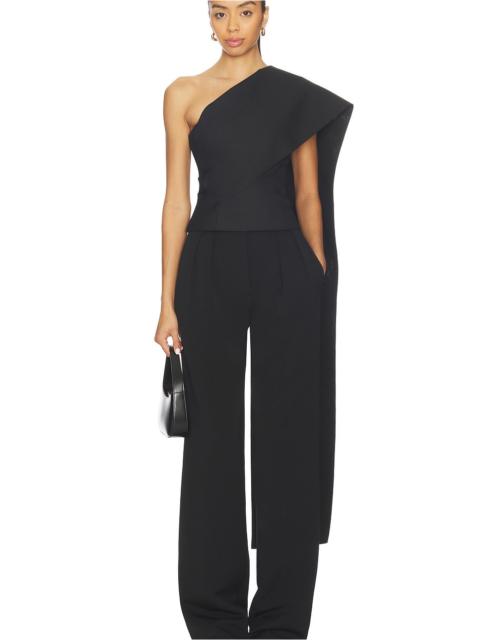 One-shoulder Cape Top