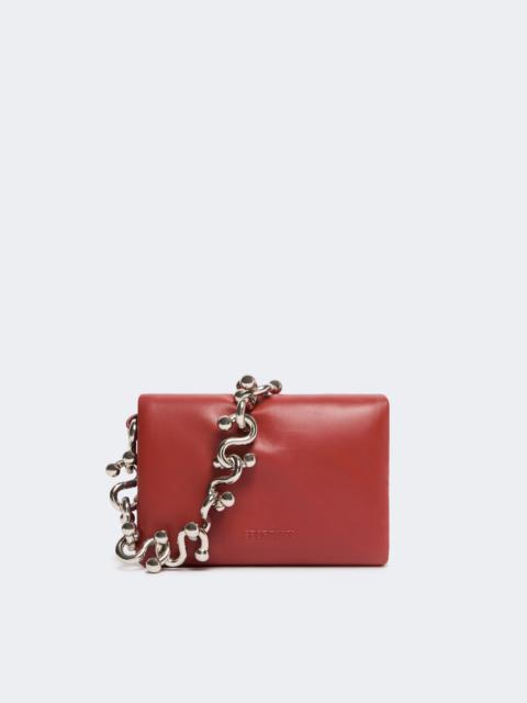 Padded nappa-leather mini Soffy Bag - BRICK RED