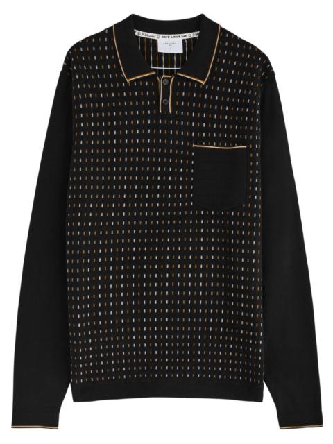 Percival Kihara Striped Cotton Polo Shirt