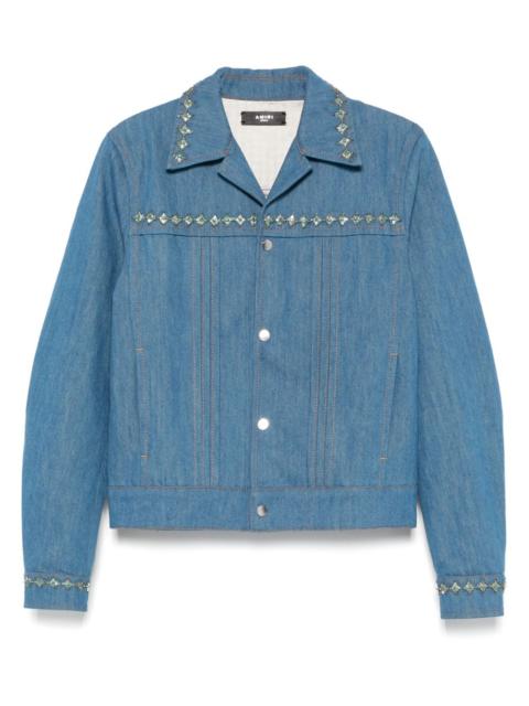 crystal-embellished pleated jacket