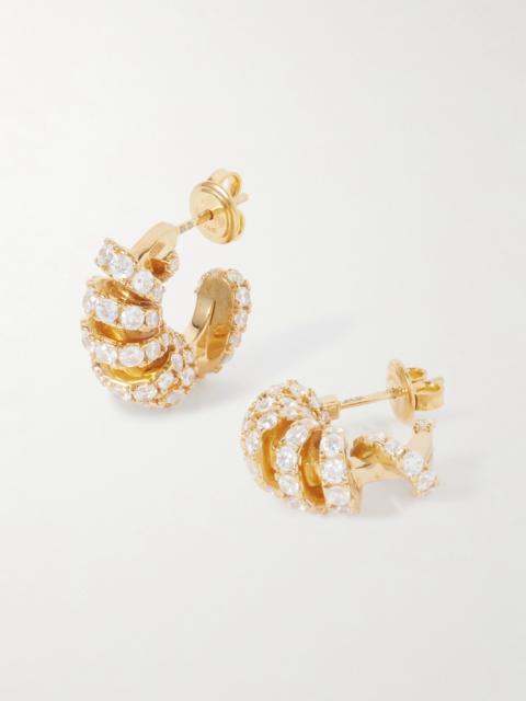 Gold-plated Crystal Earrings