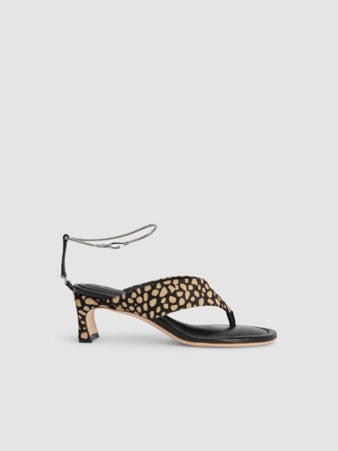 Dasha Heel Black Cheetah Pony Hair