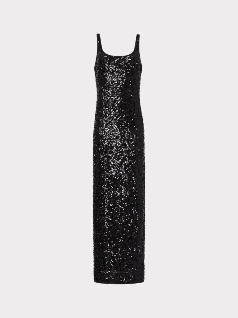 Tatum Stretch Shimmer Sequins Scoop Neck Dress
