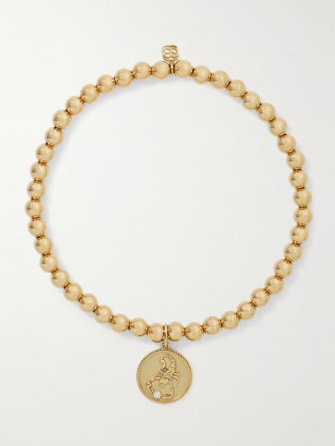 Scorpio 14-karat Gold Diamond Bracelet