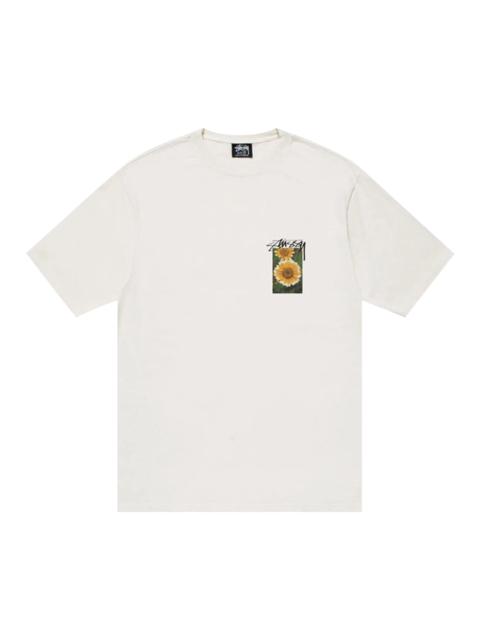 Stussy Flower Grid Pigment Dyed Tee 'Natural'